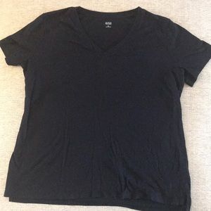 ANA Black V-Neck Tee